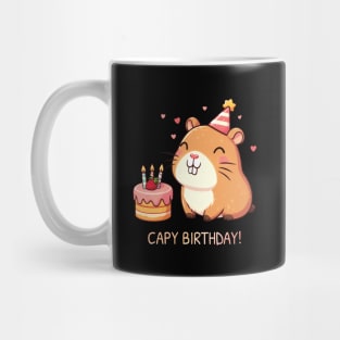 Capy Birthday Capybara Kawaii Mug